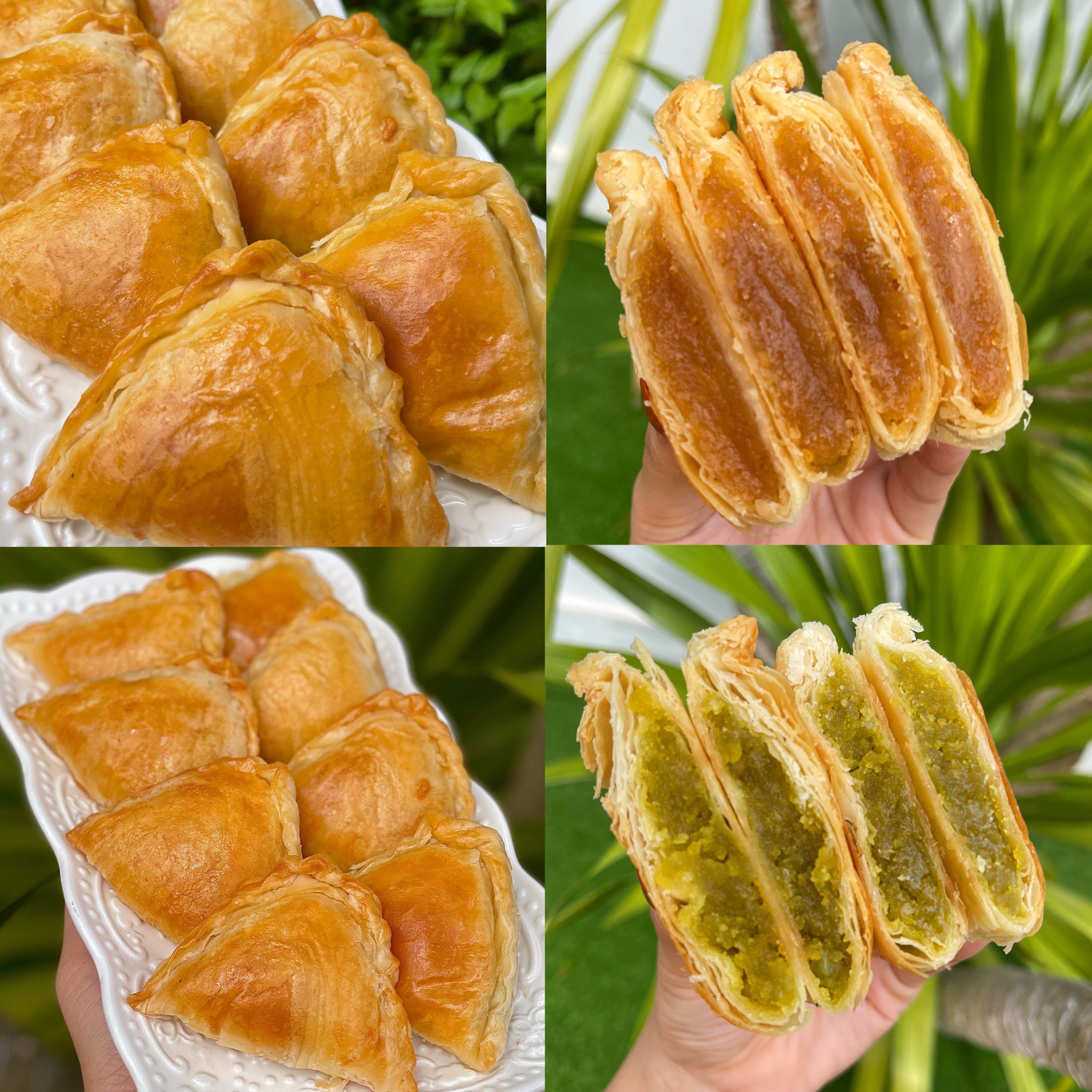 พัฟอบสังขยา (สังขยาไข่ - ใบเตยหอม) ‼️อร่อยขายดี‼️