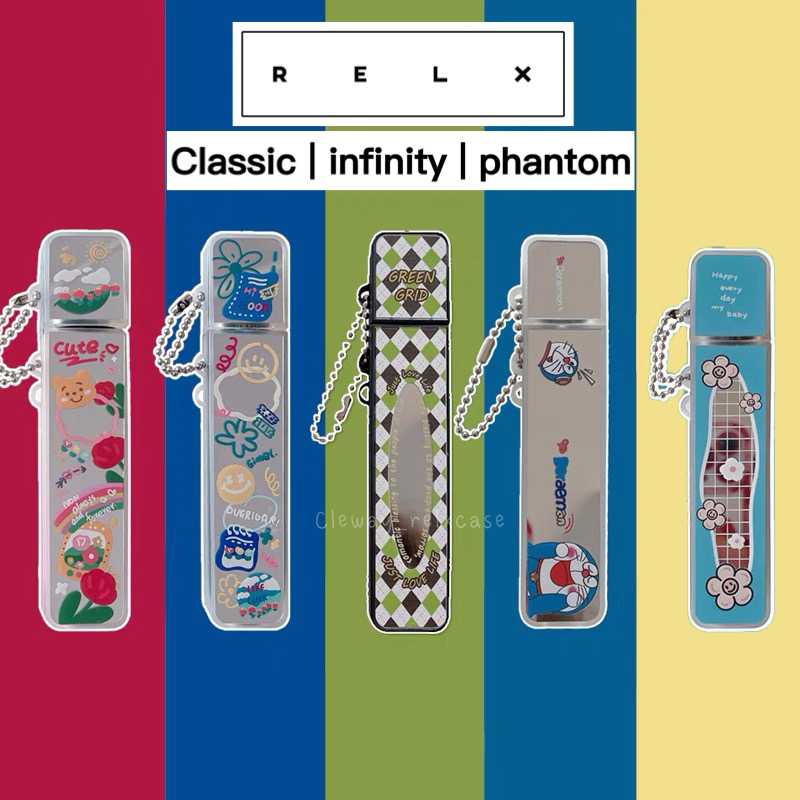 （RELX）เคสกระจกพร้อมสายโซ่