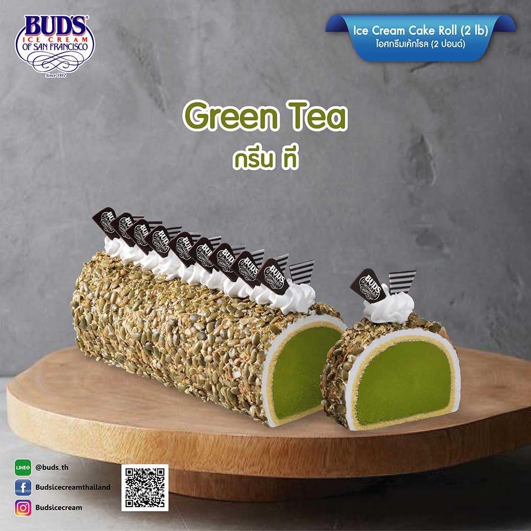BUD'S Ice Cream Cake Roll Green Tea 2 lb