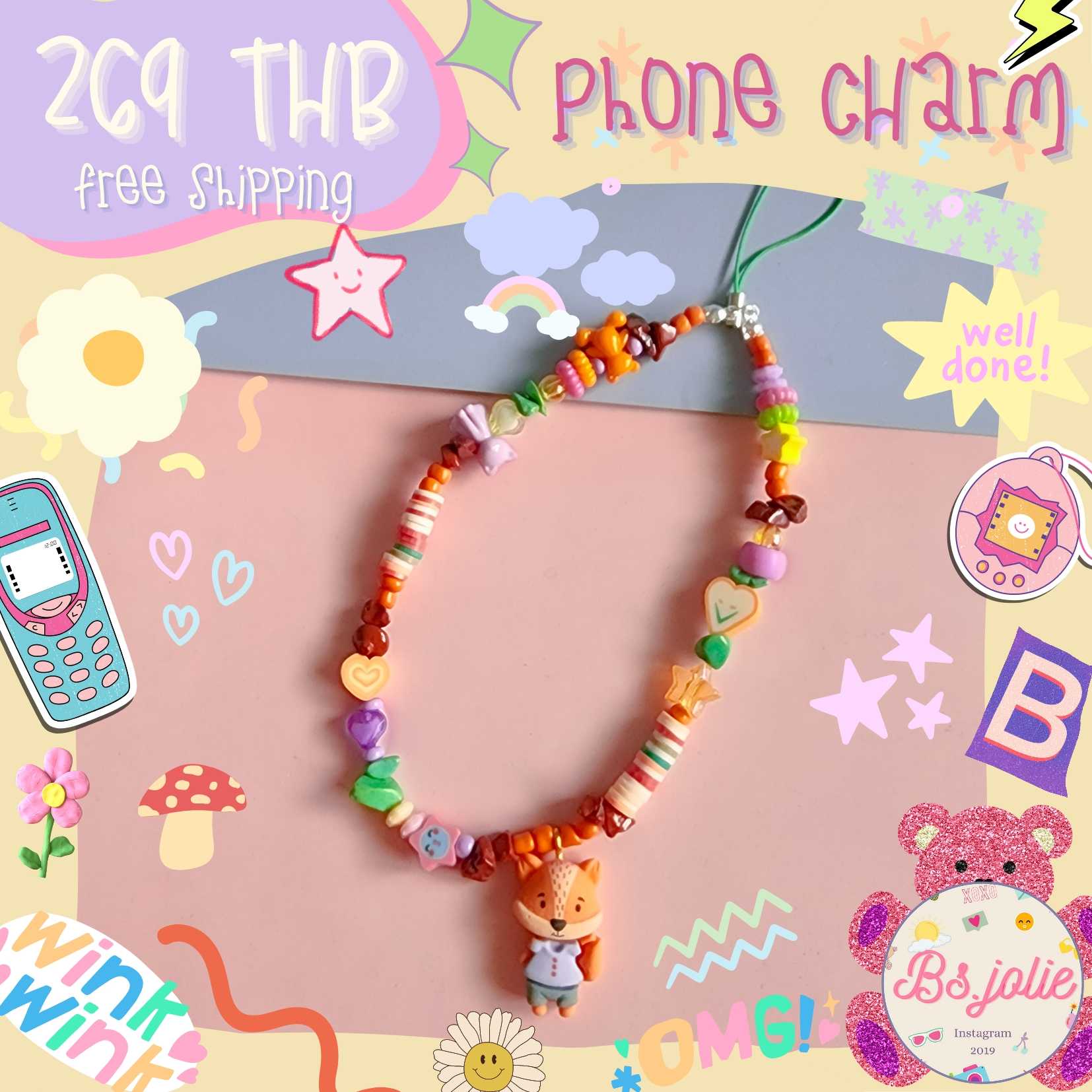 Phone charm จี้Fox