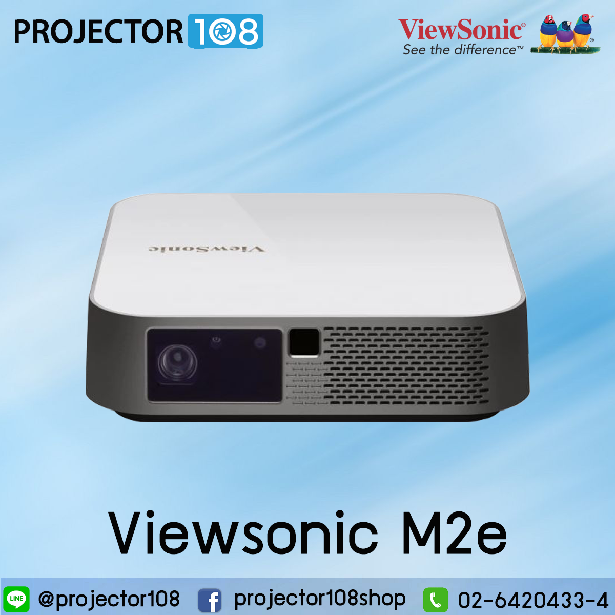 Viewsonic M2e Full HD 1080p Smart Portable LED Projector with Harman Kardon® Speakers