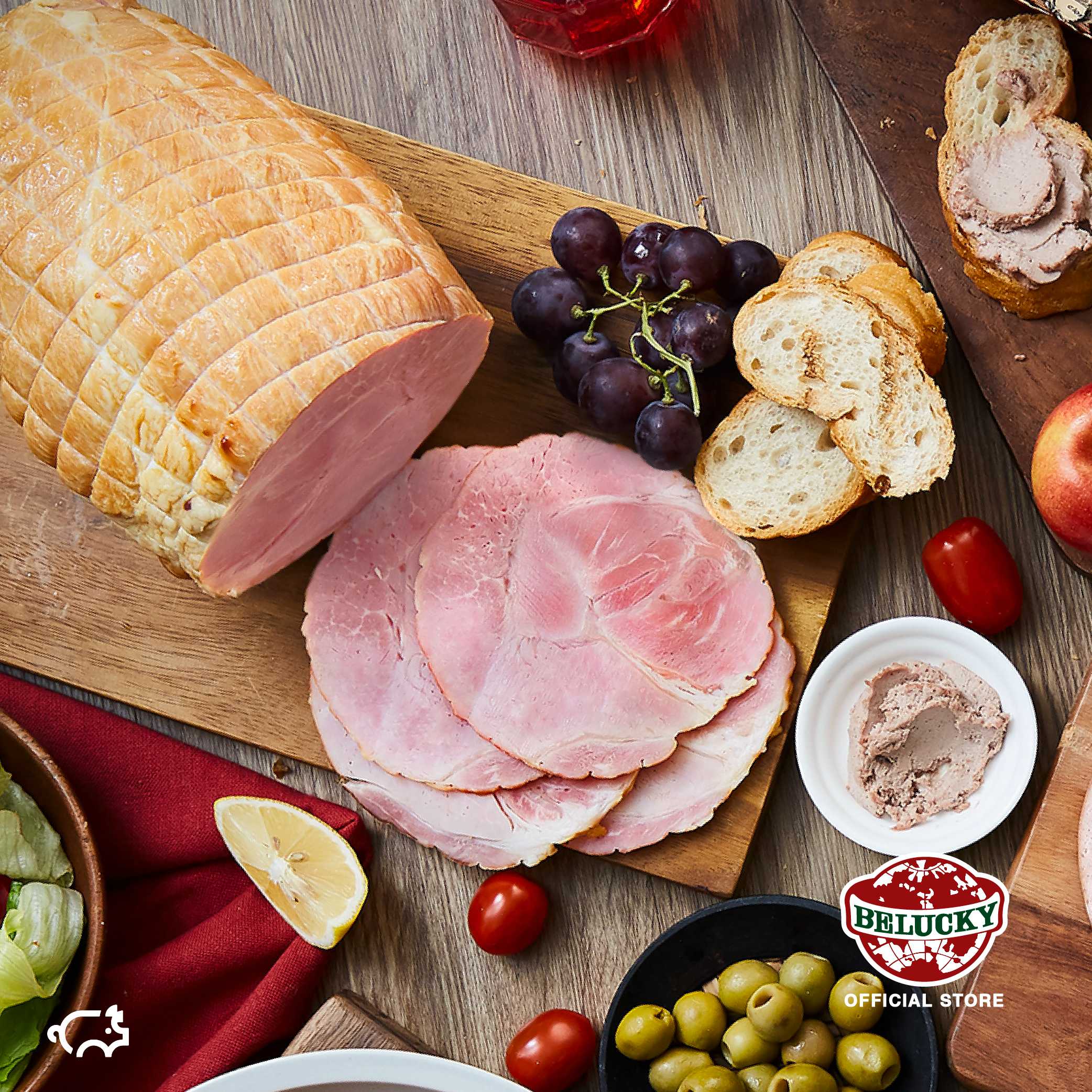 Belucky บีลัคกี้ Paris Ham ปารีสแฮม ( 200g / 1,000g / Piece 2.4 kg)