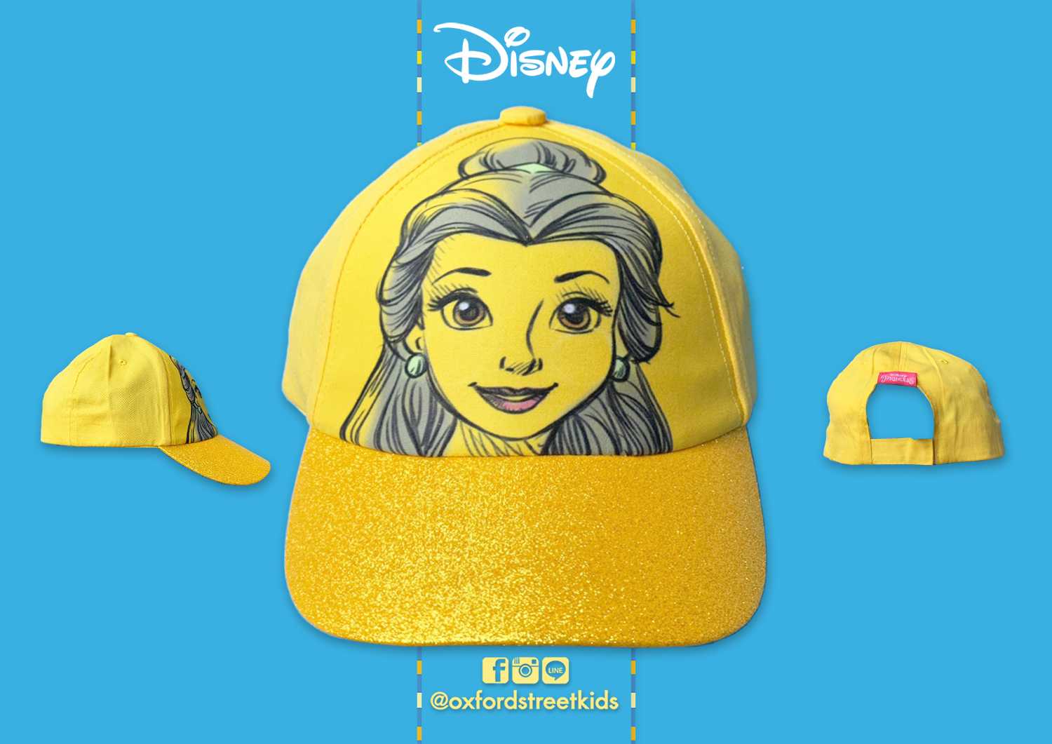 𝐒𝐀𝐋𝐄❗️ [8-12Y] Disney Princess Bell Cap หมวกแก๊บ เจ้าหญิง