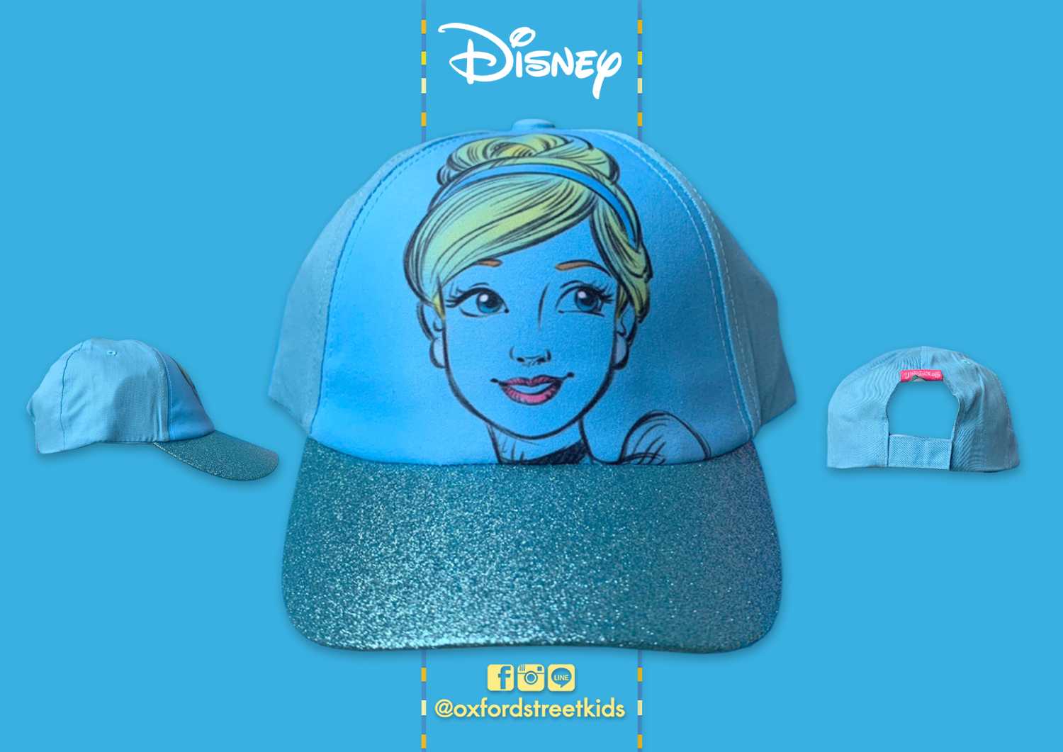 𝐒𝐀𝐋𝐄❗️ [8-12Y] Disney Princess Cinderella Cap หมวกแก๊บ ดิสนี่ย์ ซินเดอเรลล่า