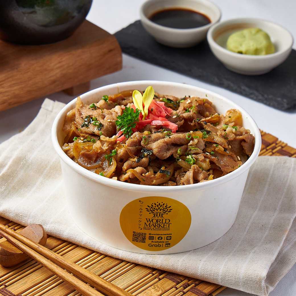 ข้าวหน้าเนื้อผัดซอสยากินิกุ