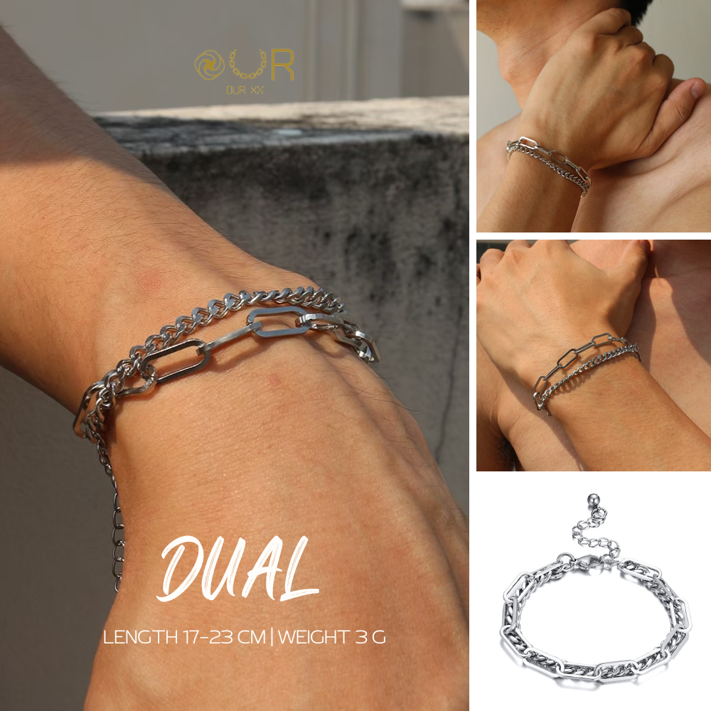 Our Wrist | Dual สร้อยข้อมือปรับความยาวได้ วัสดุไทเทเนียมเกรดเครื่องมือแพทย์