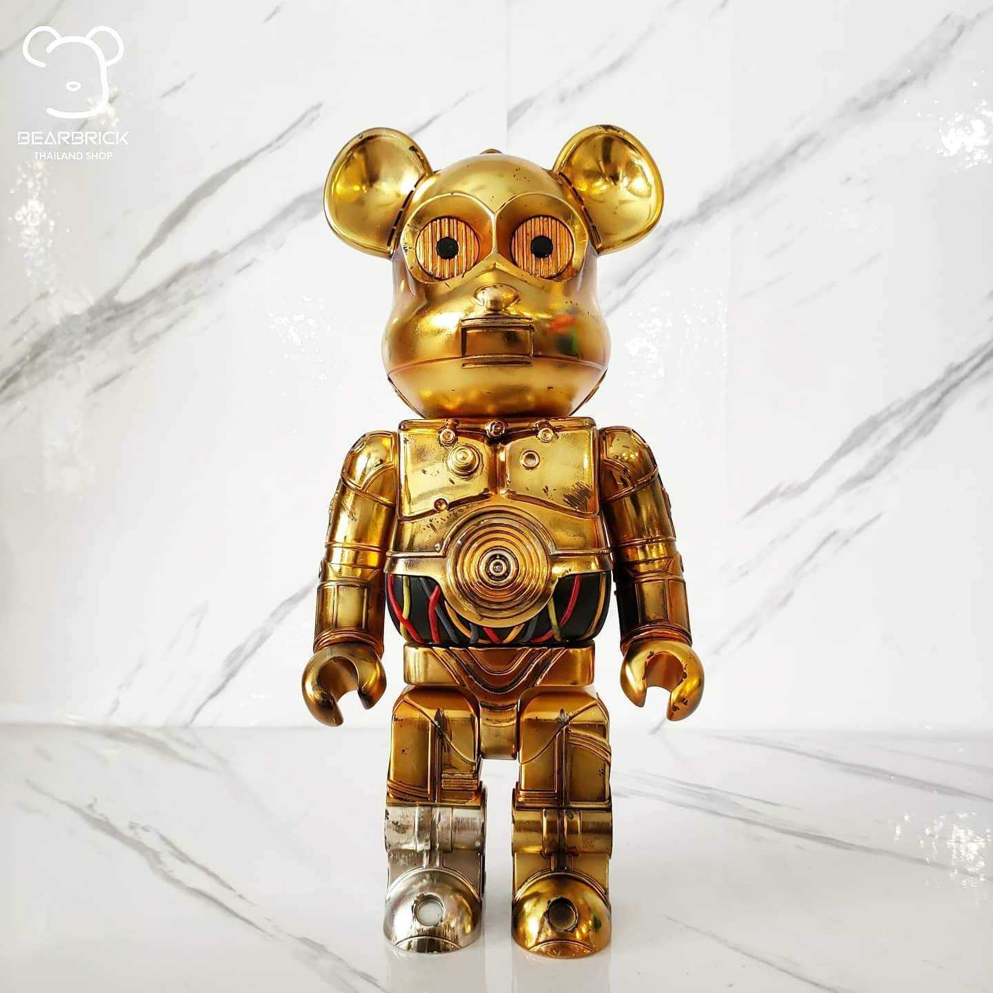 Be@rbrick Starwars C-3PO chrome Weathering custom 400%