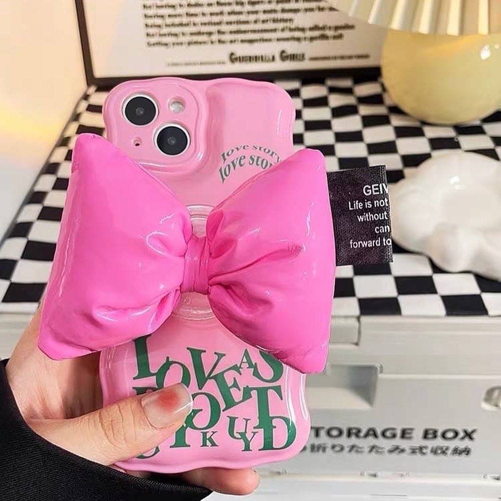สอบถามก่อนกดสั่ง เคสสีชมพู เคสโบว์ Barbie เคสไอโฟน เคสiPhone holder griptok ไอริง นิ่ม เงา
