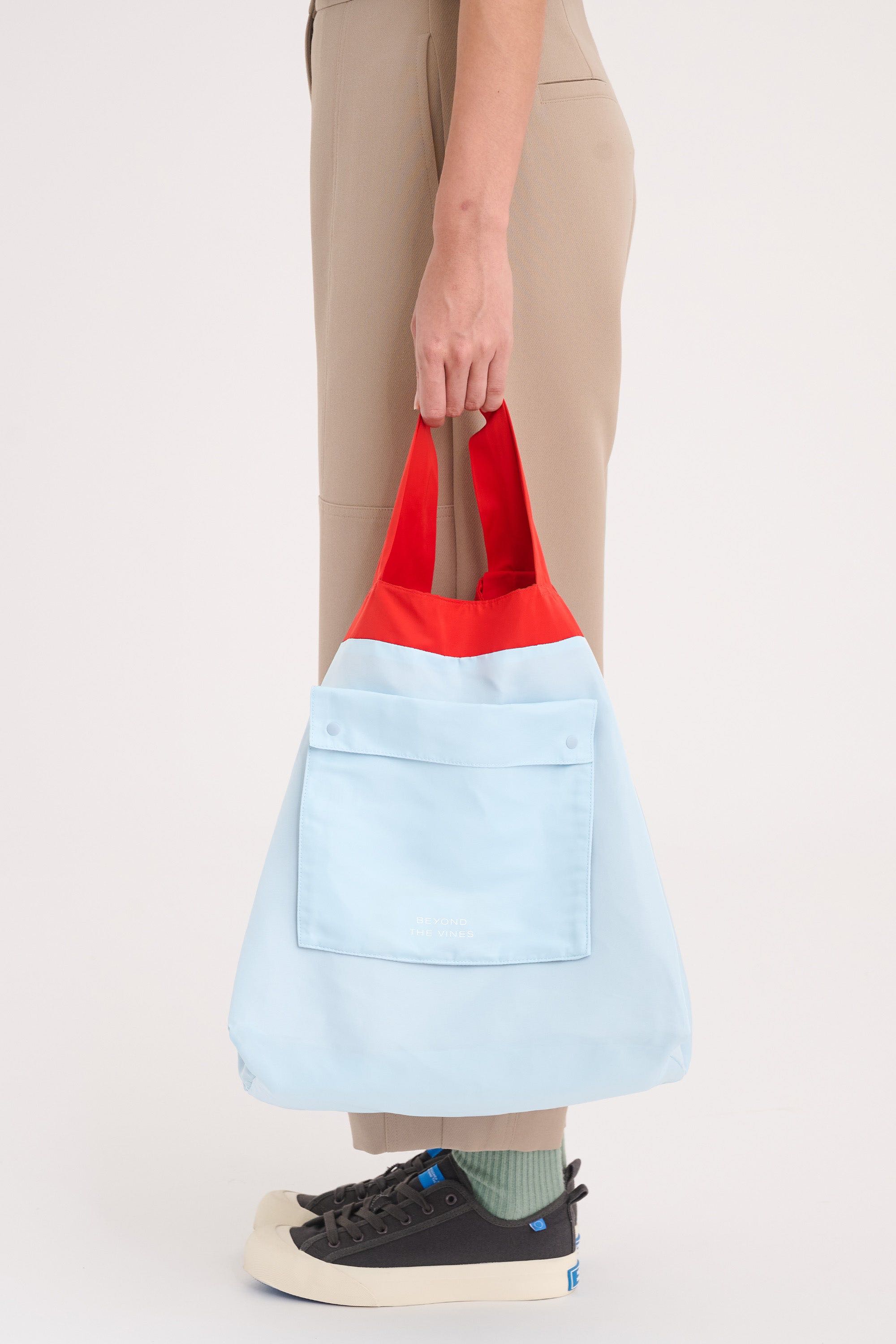 (Pre-order : Beyond the vines : Reversible Relaxed Bag (Orange/Blue)