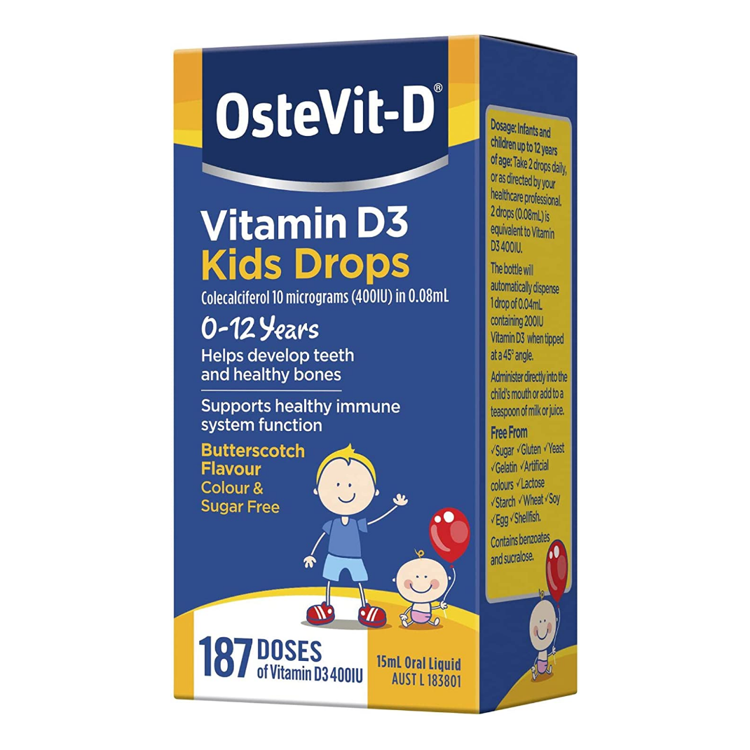 OsteVit-D Vitamin D3 Kids Drops / 400IU - วิตามินดี สำหรับเด็ก 0-12 ปี