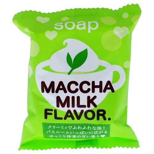 MACCHA MILK FLAVOR SOAP 80 G / สบู่ก้อนทำความสะอาดผิวกาย กลิ่นหอมจากชาเขียว