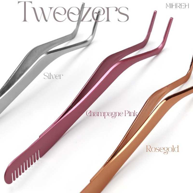 (พร้อมส่ง) แหนบคีบขนตาปลอม แหนบติดขนตาปลอม ปลายเป็นหวี [095]