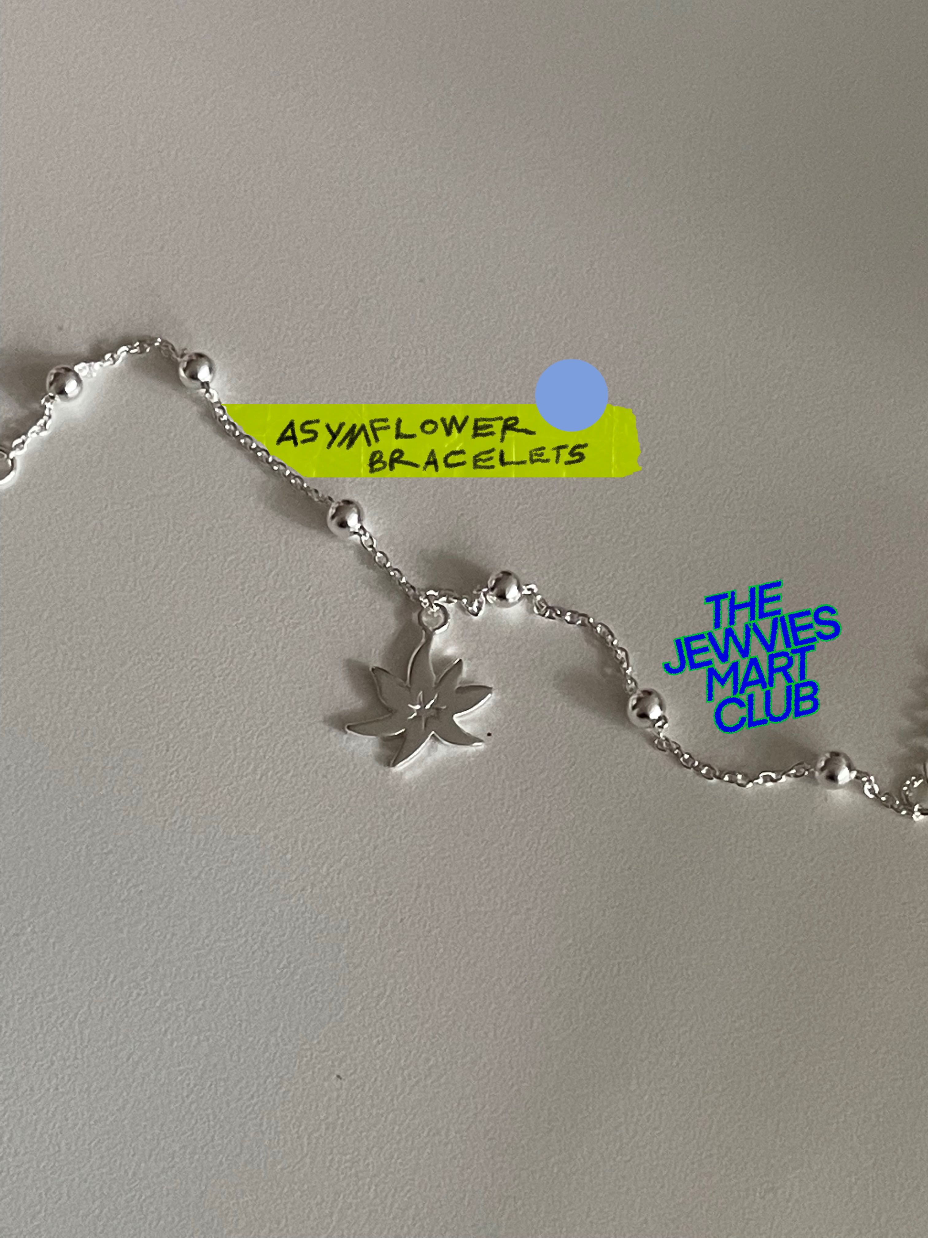 JEWVIES asym flower space bead chain bracelets