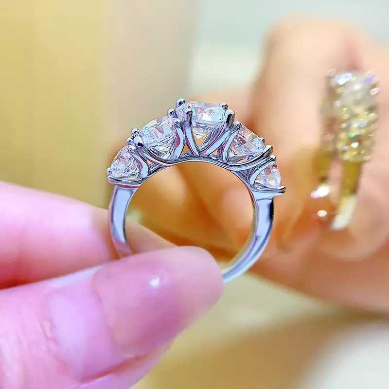 Five stone diamond rings