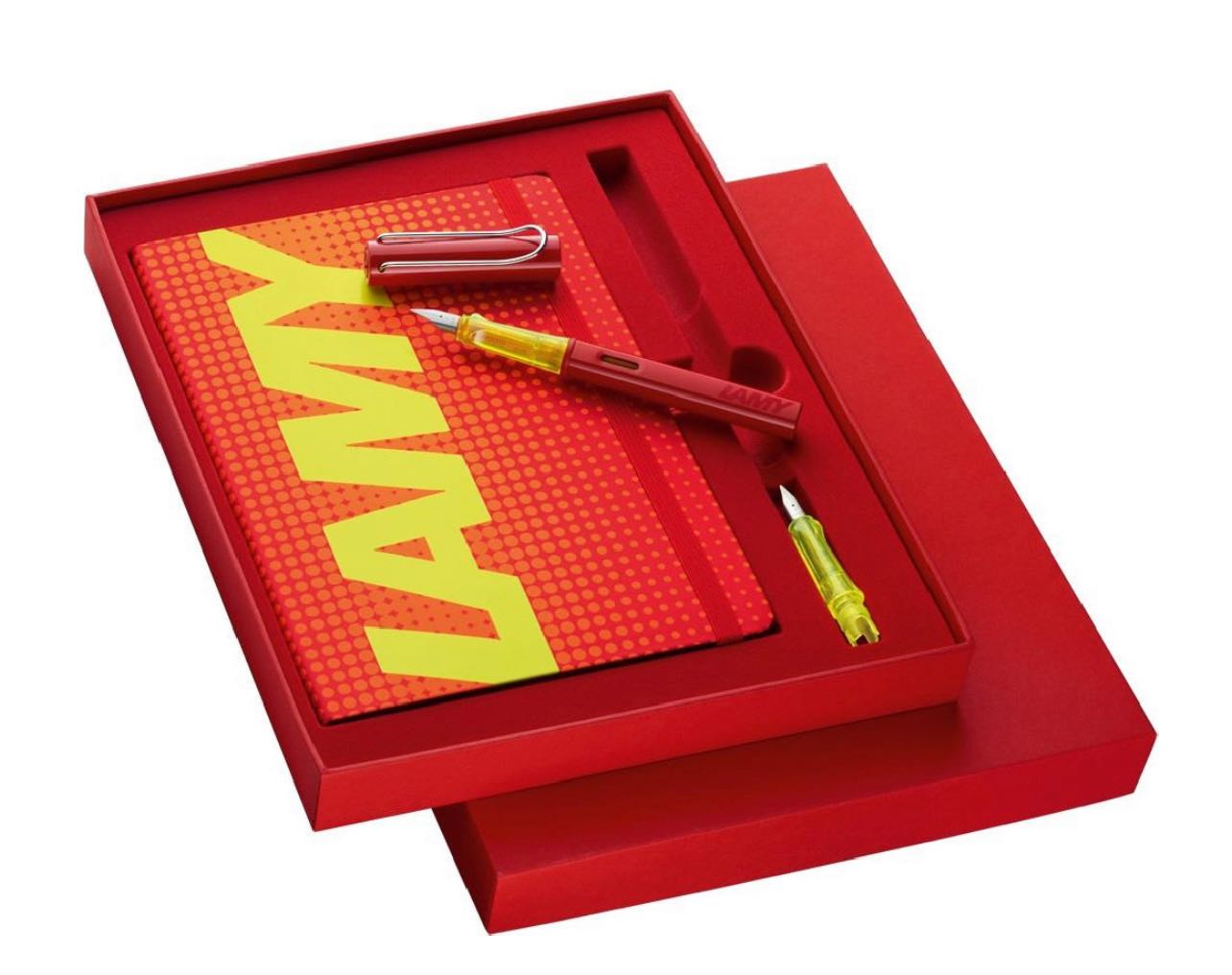 LAMY Alstar Glossy Red Fountain Pen set with Notebook Limited 2022