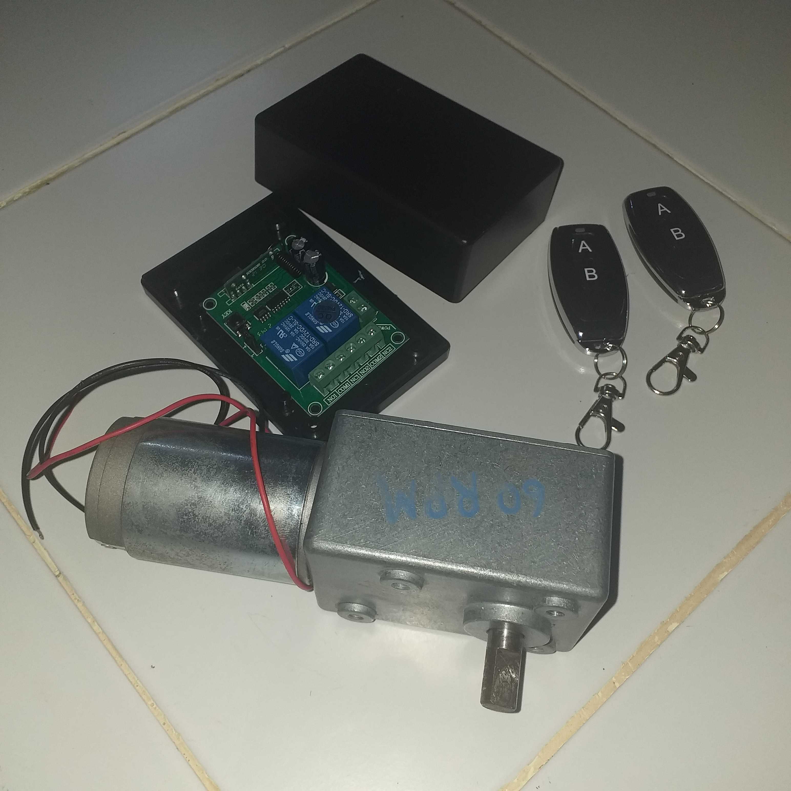 1.0K#GR50M40-NP420# มอเตอร์เกียร์ ขึ้นลง 40W 12V (ควบคุม ด้วย รีโมท 50m DC)