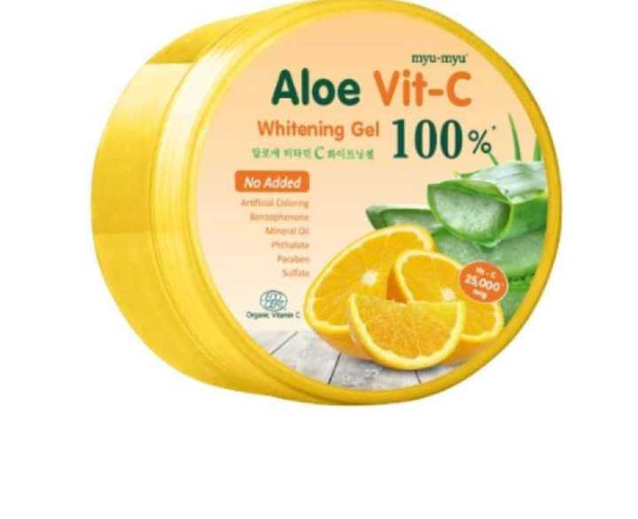 Myu Myu Aloe Vit-c Whitening Gel 300g. มิว-มิว อะโล วิตซี ไวท์เทนนิ่ง เจล