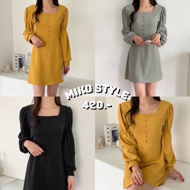 BUTTON DRESS