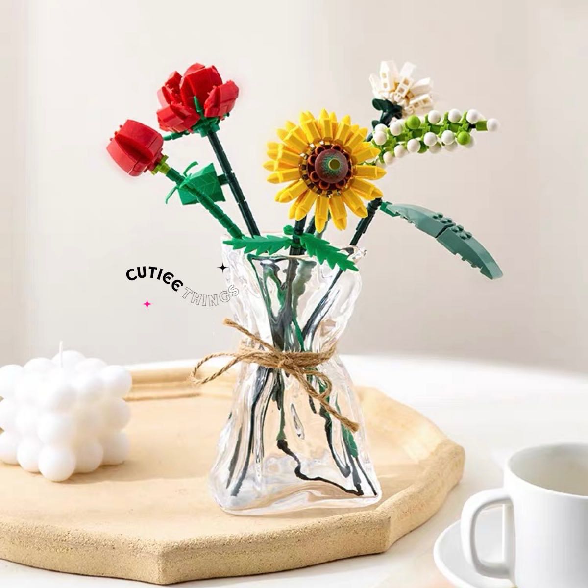 #พร้อมส่ง Flower Set - Red เซตดอกไม้ 6 ดอก
