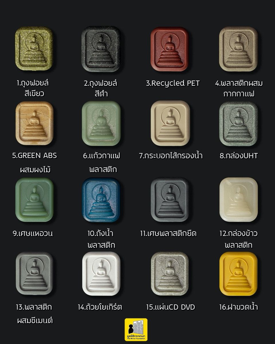 พระสติ รวมมวลสารทั้ง 16 แบบ (ไม่มีถาด)