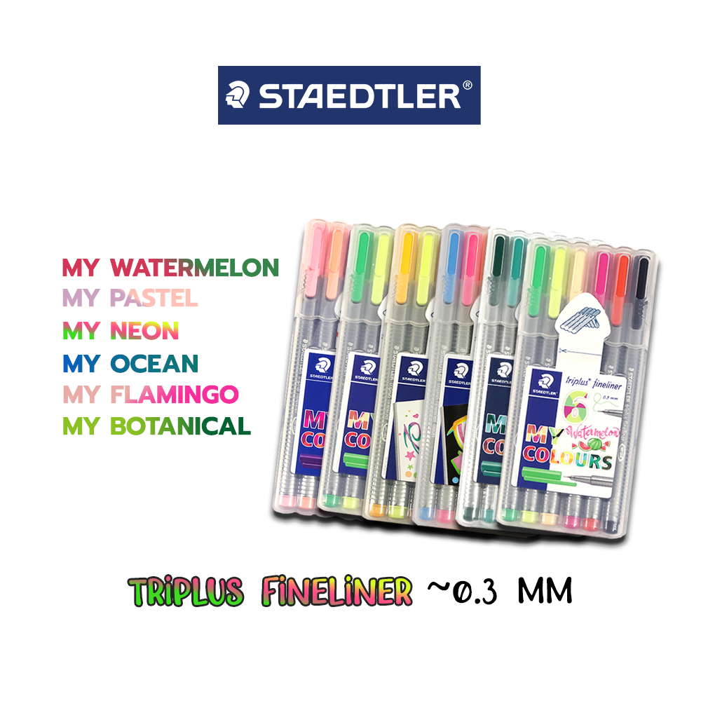 ปากกาTriplus collection ปากกาหัวเข็ม fineliner 334 หัวเข็ม 0.3มิล Staedtler/ 1กล่อง