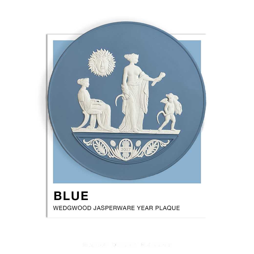 แผ่นจานตกแต่งฝาผนัง Wedgwood Blue Jasperware Plaque 2007