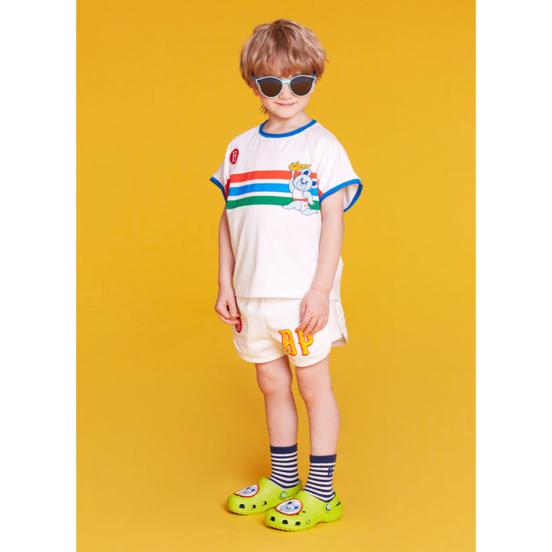 Statue of liberty bear French sleeve tee & Cotton shorts