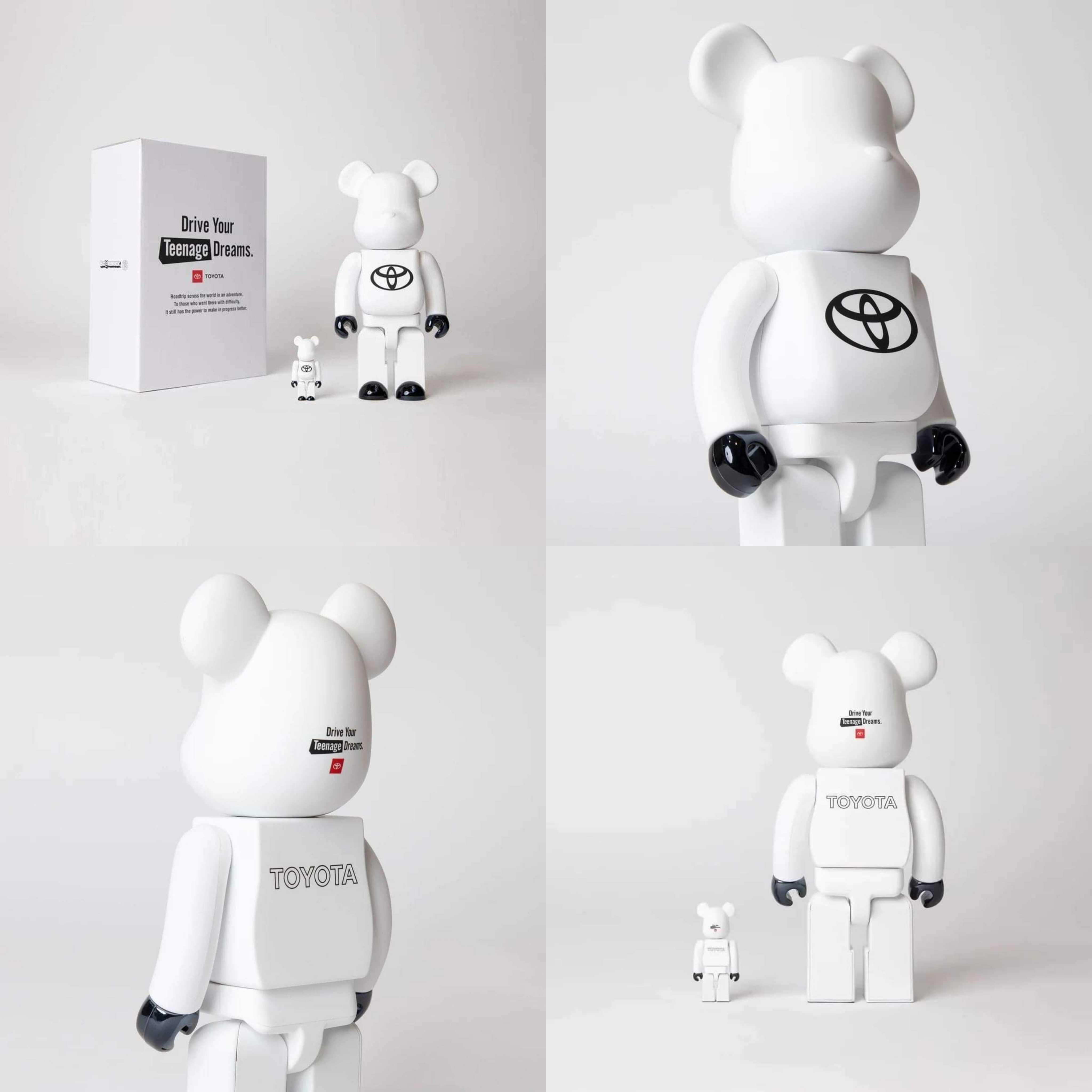 BE@RBRICK TOYOTA DRIVE YOUR TEENAGE DREAMS. WHITE 100%+400
