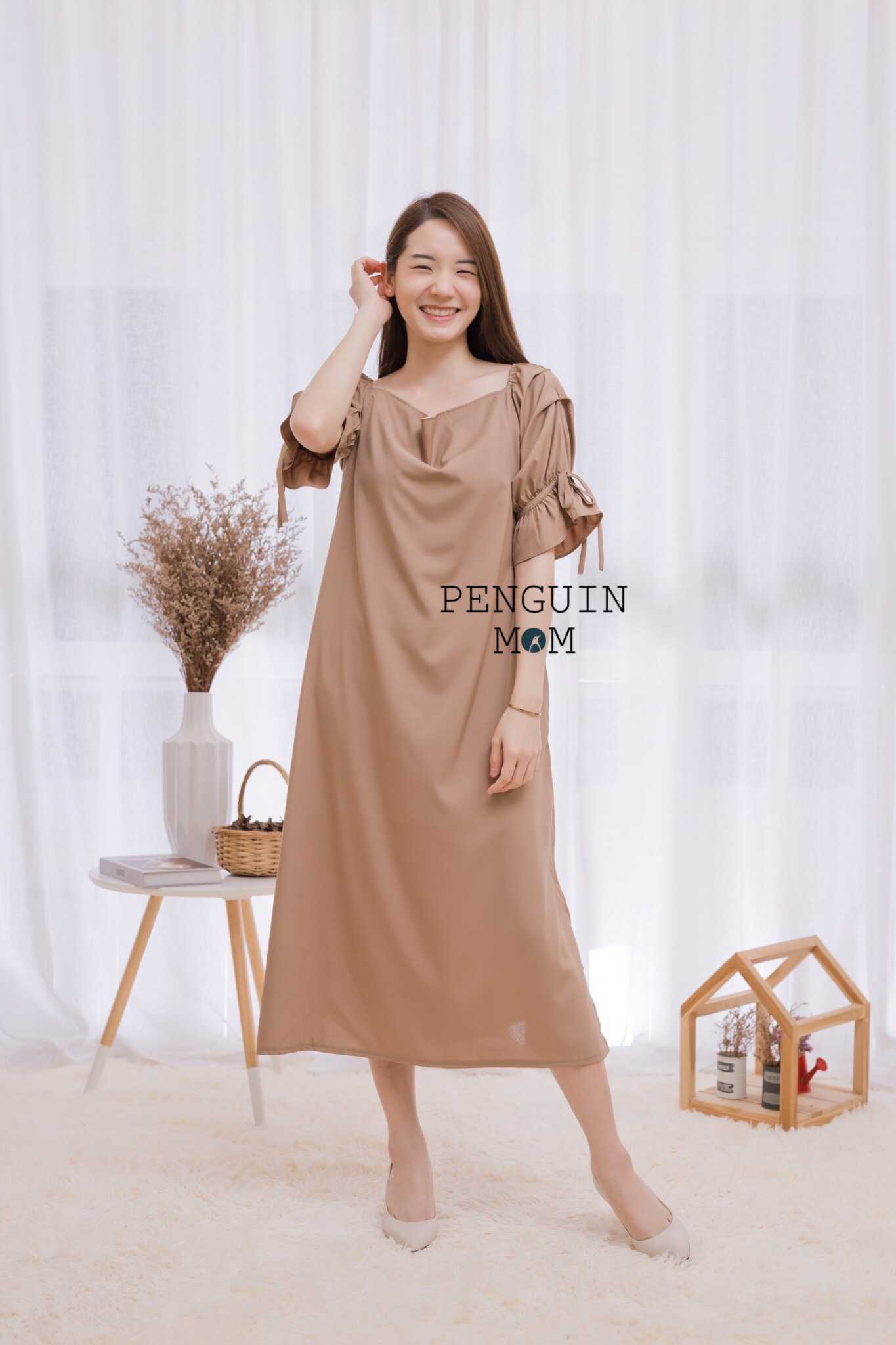 SALE ชุดคลุมท้อง ชุดให้นม Crayon dress โอวัลติน