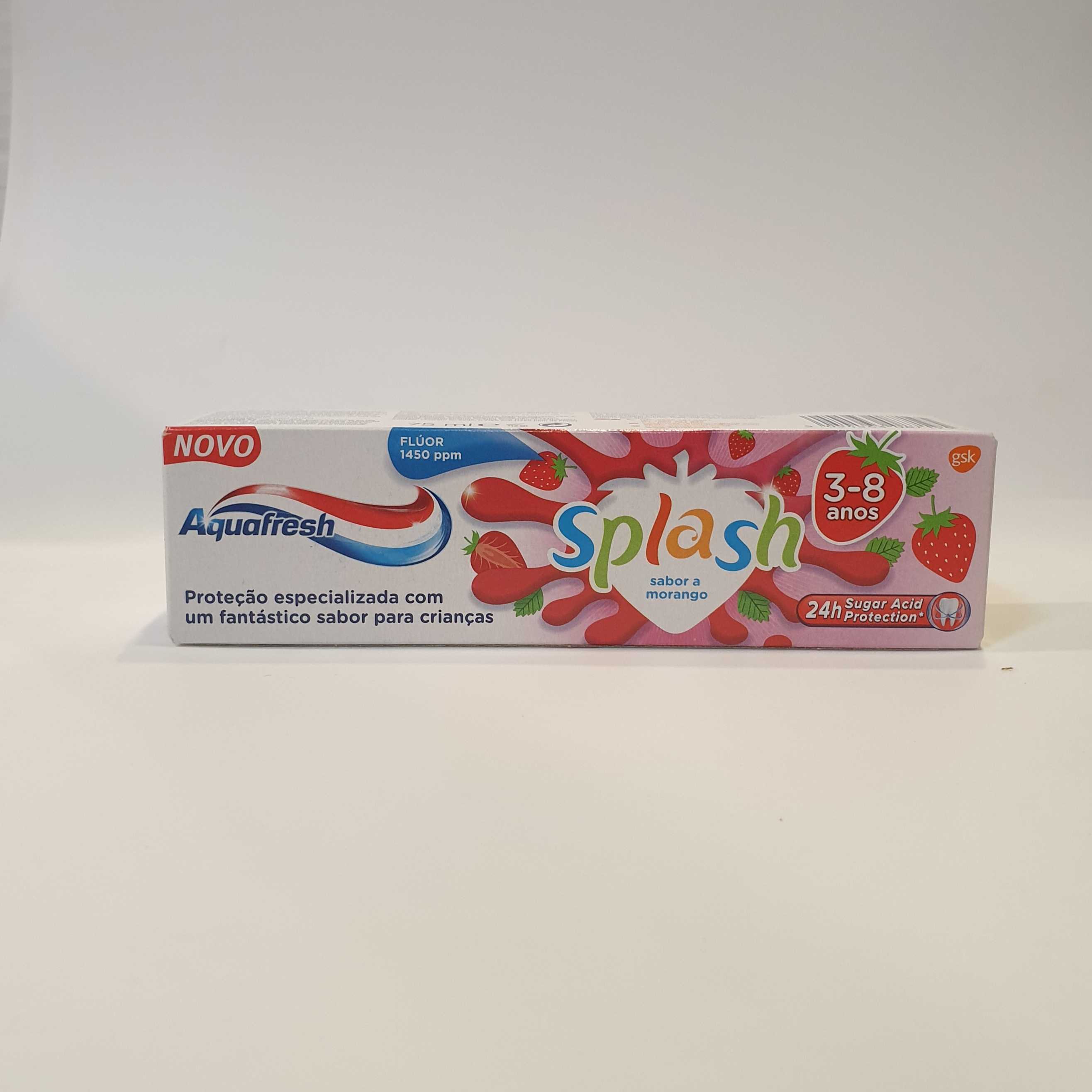 ยาสีฟัน  Aquafresh Splash strawberry  สำหรับเด็ก 3-8 ปี , 75g ,นำเข้าอังกฤษ