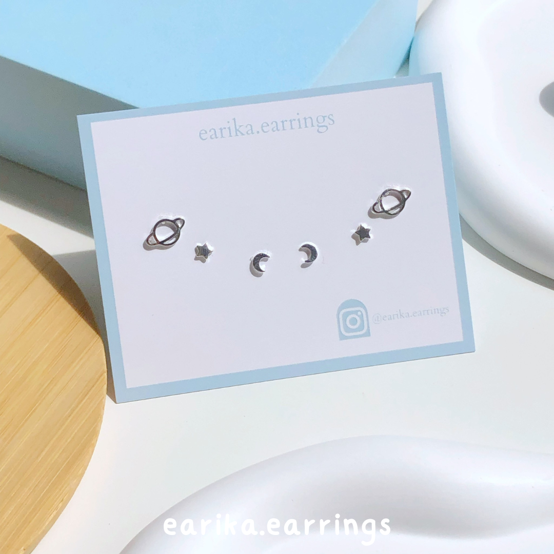 earika.earrings - neptune set เซ็ตต่างหูก้านเงินแท้ ผิวแพ้ง่ายใส่ได้