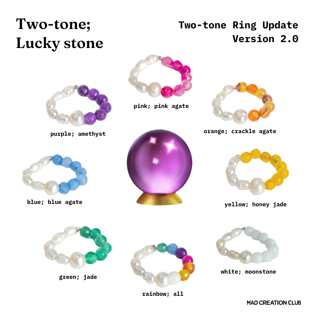 TWO-TONE LUCKY STONE RING