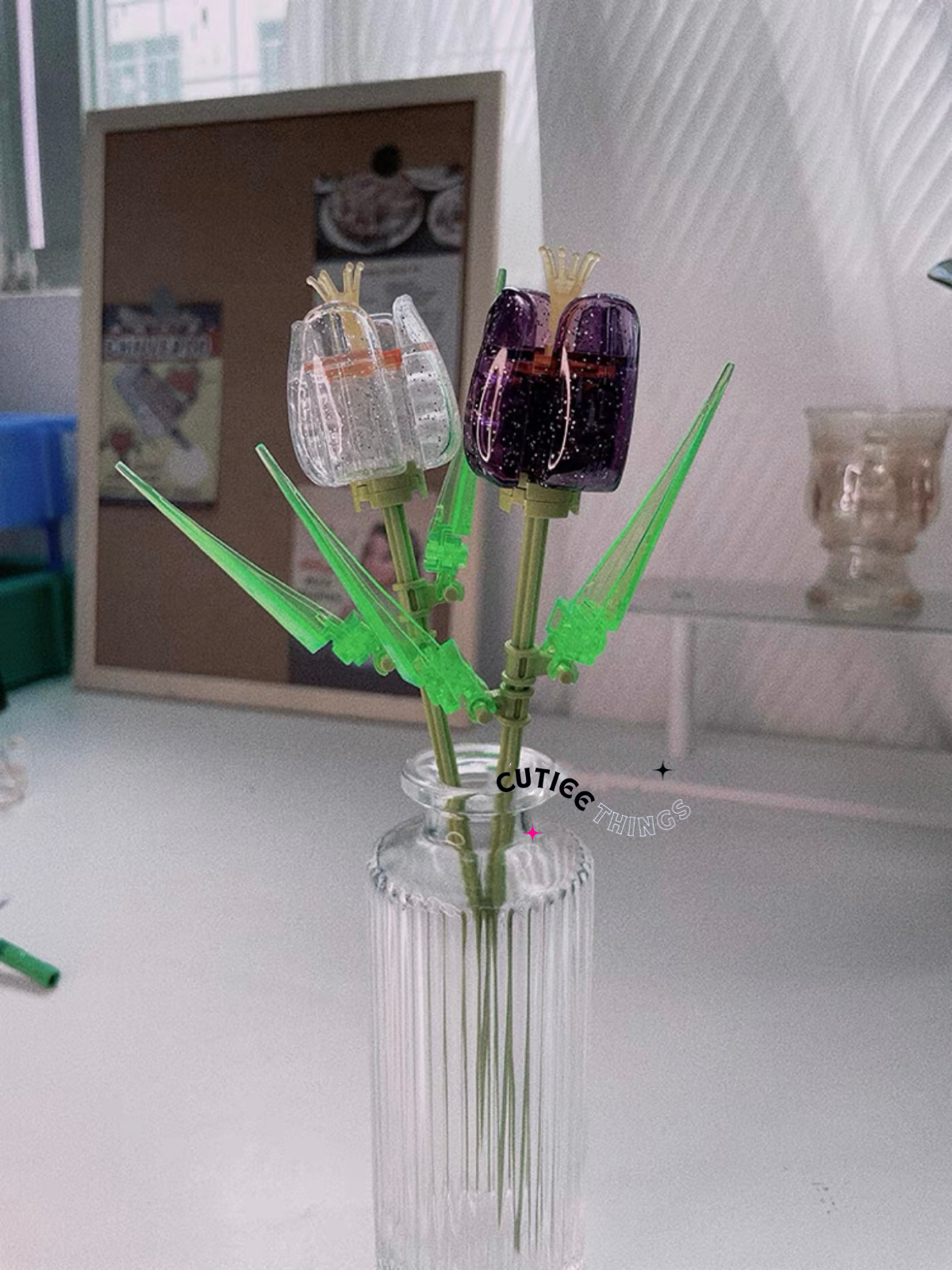 #พร้อมส่ง Glitter Tulip ทิวลิปกากเพชรใส