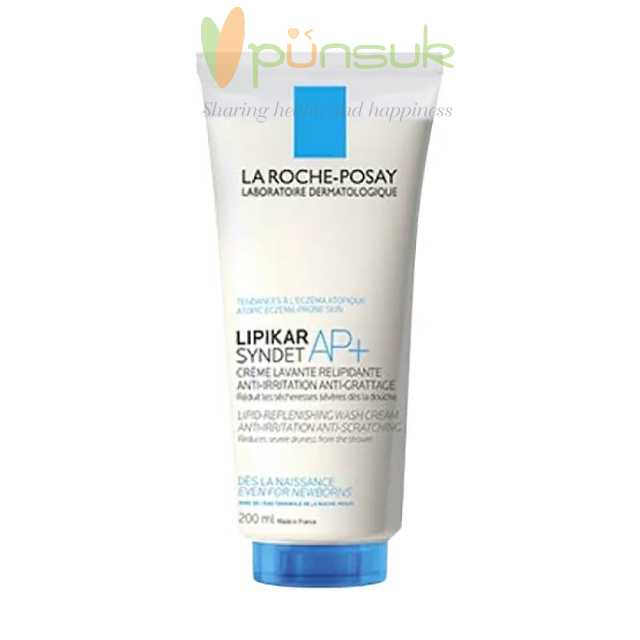 LA ROCHE-POSAY LIPIKAR SYNDET AP+ (200ml) ครีมอาบน้ำอ่อนโยนสำหรับผิวแห้ง