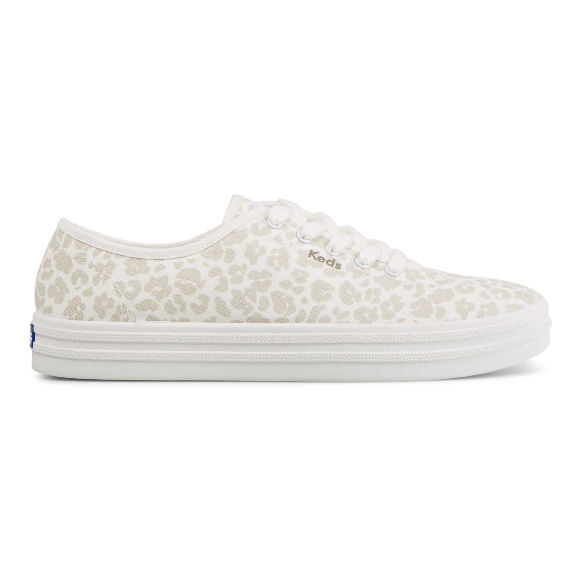 รองเท้าผ้าใบ แบบผูกเชือก รุ่น BREEZIE CANVAS SPOT PRINT สีน้ำตาลอ่อน WF66786