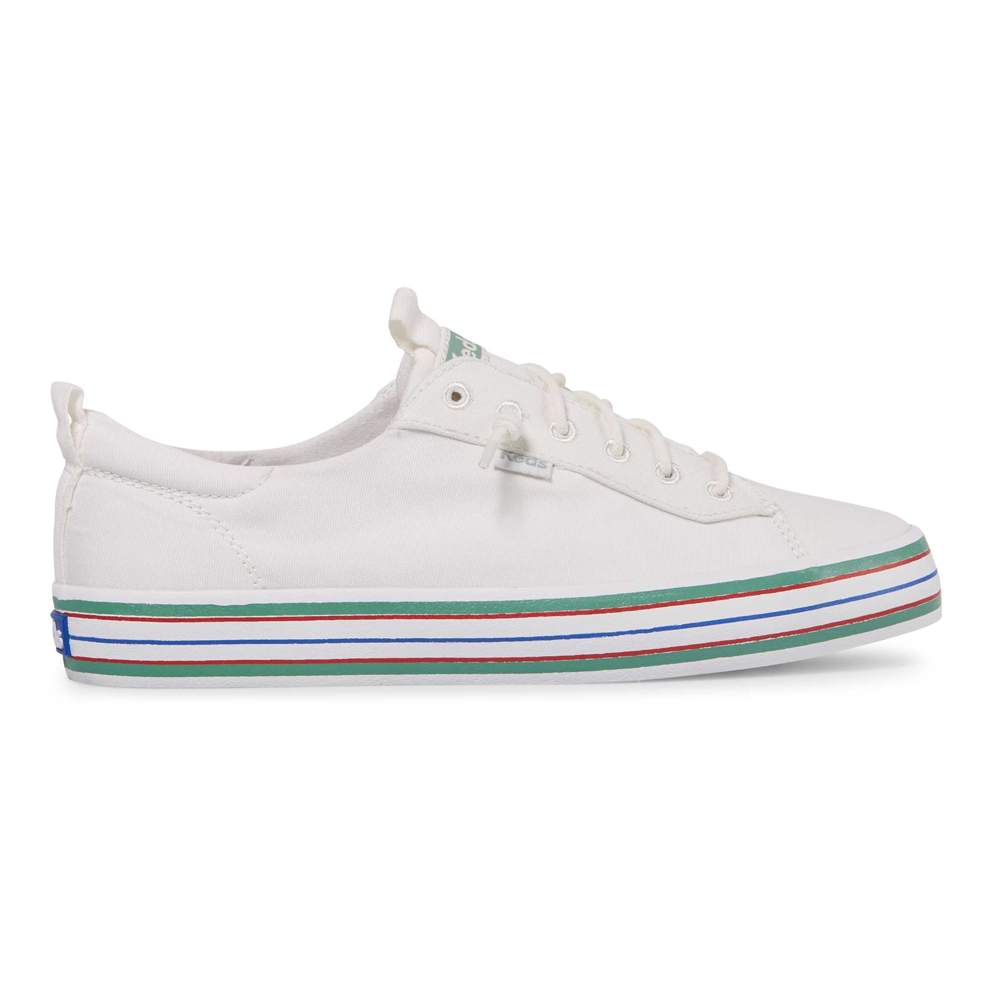 รองเท้าผ้าใบ แบบผูกเชือก รุ่น KICKBACK STRIPE FOXING สีขาว WF66324