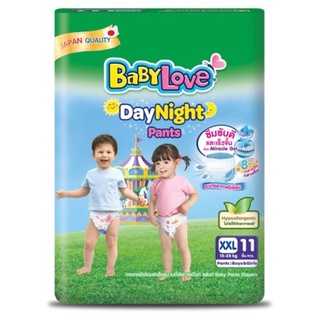 เบบี้เลิฟ เดย์ไนท์ ผ้าอ้อมแบบกางเกง ( XXL 11ชิ้น 15-25 kg. ) 8850709200414(02)