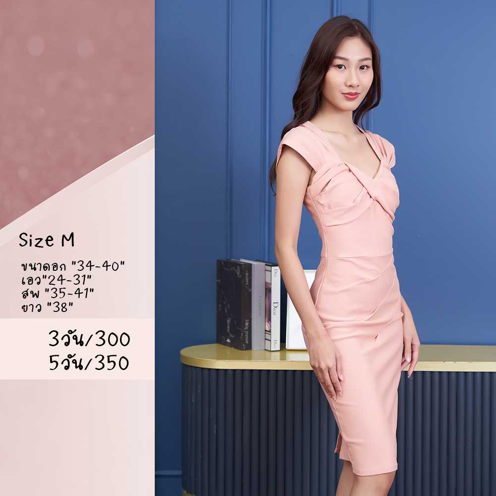 EMMA Dress สีชมพู Size M Petchploybrand