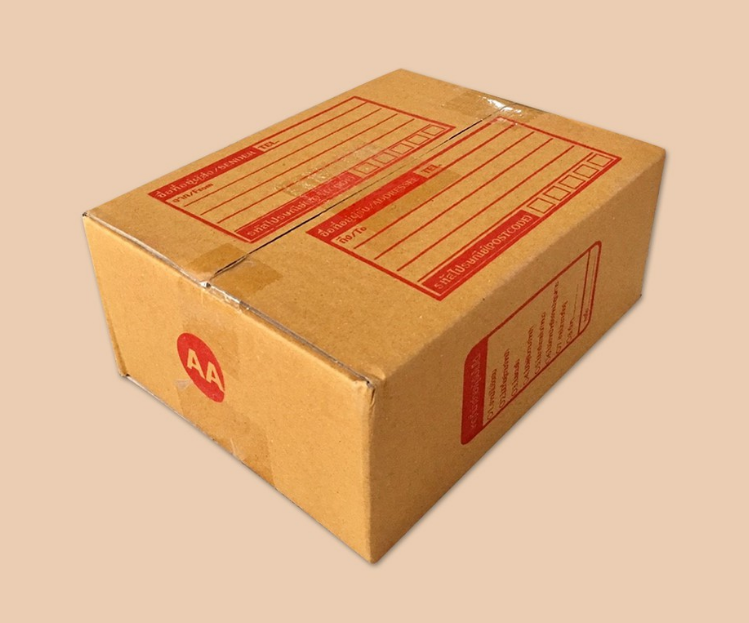 กล่องไปรษณีย์ กล่องพัสดุ เบอร์ AA (พิมพ์ลาย) ขนาด 13X17X7 cm. จำนวน  20 ใบ