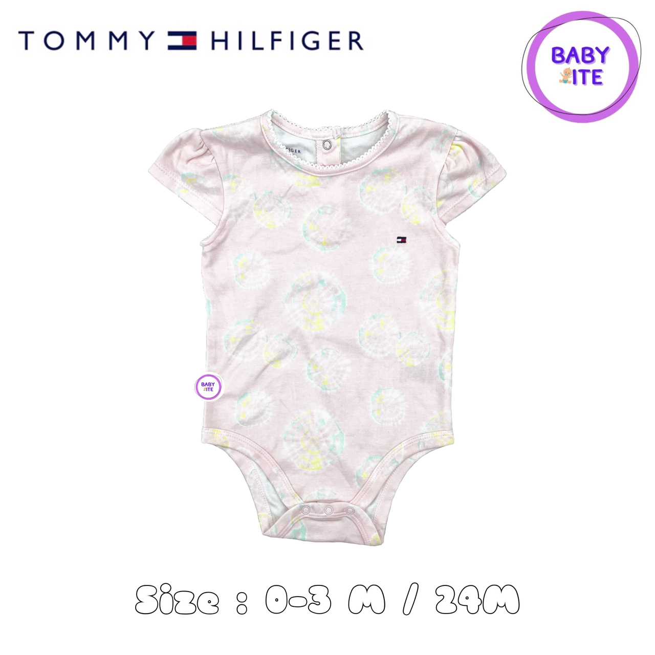 บอดี้สูทเด็กหญิง Tommy Hilfiger ไซส์ 0-3 เดือน / 24 เดือน (พร้อมส่ง)