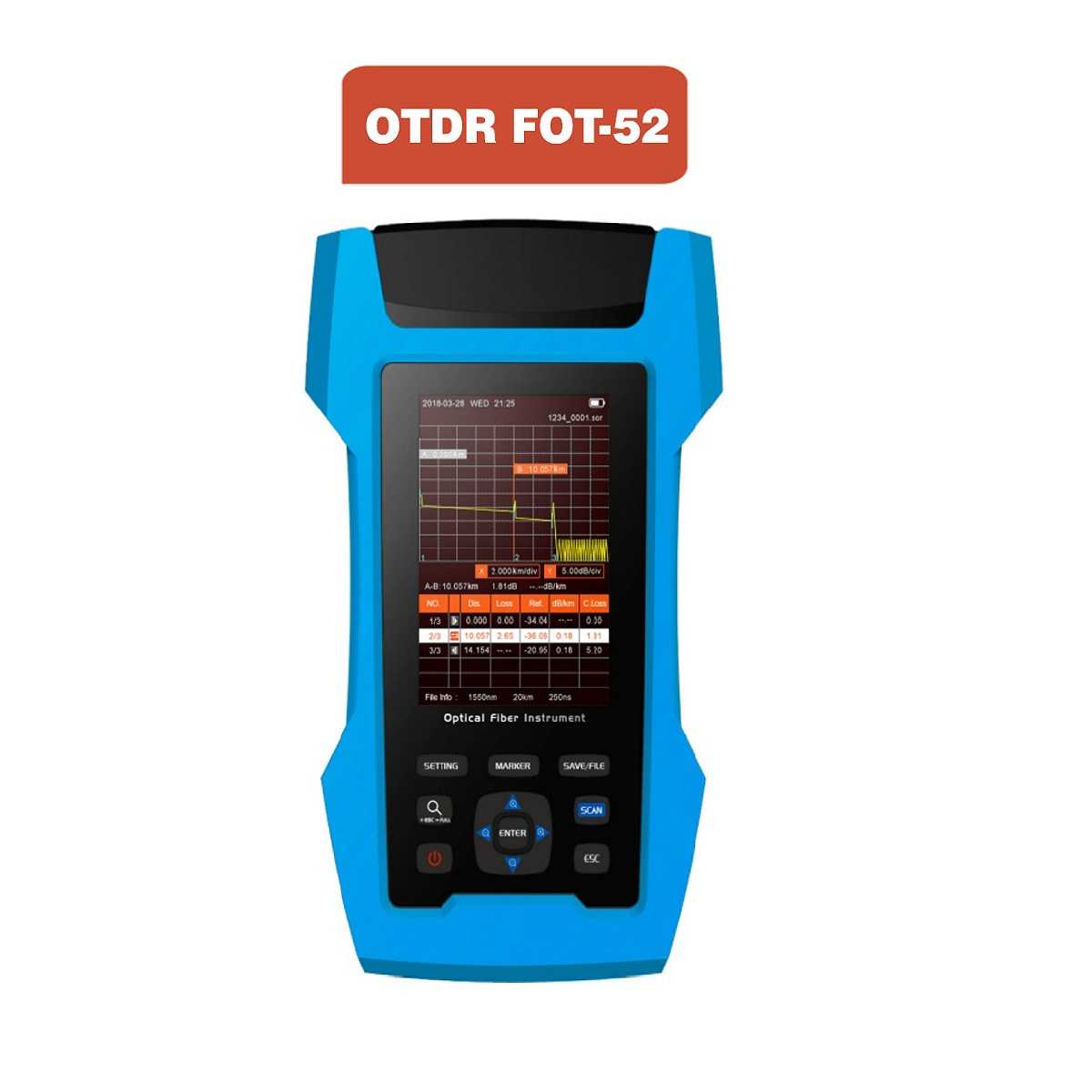 OTDR รุ่น MT- FOT-52 เครื่องทดสอบสัญญาณไฟเบอร์ออฟติก
