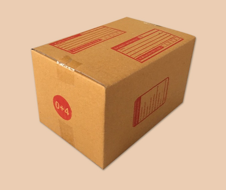กล่องไปรษณีย์ กล่องพัสดุ เบอร์ 0+4 (พิมพ์ลาย) ขนาด 11X17X10 cm. จำนวน  20 ใบ