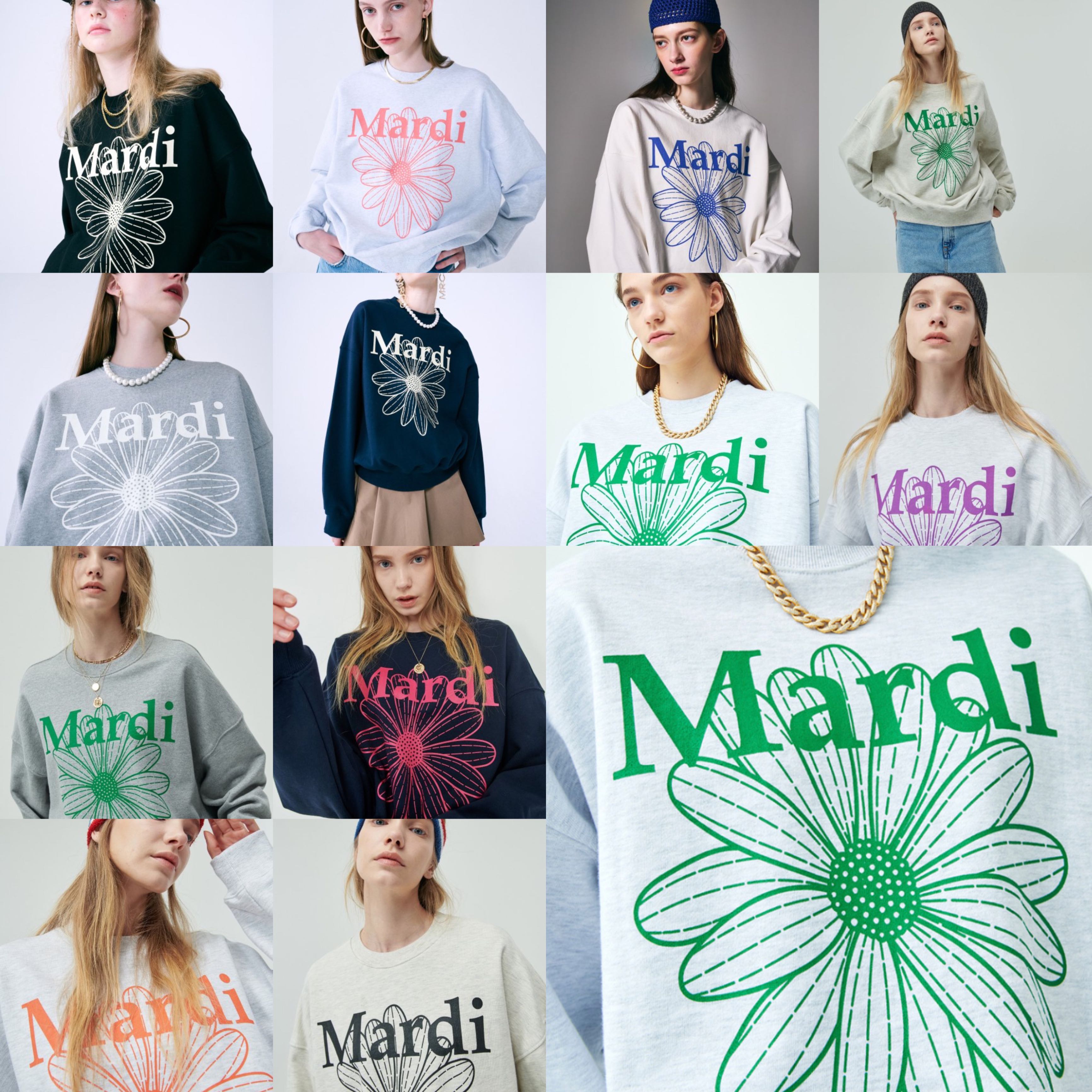 พรีออเดอร์ SWEATSHIRT FLOWERMARDI