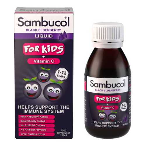 Sambucol Black Elderberry Liquid for Kids + Vitamin C