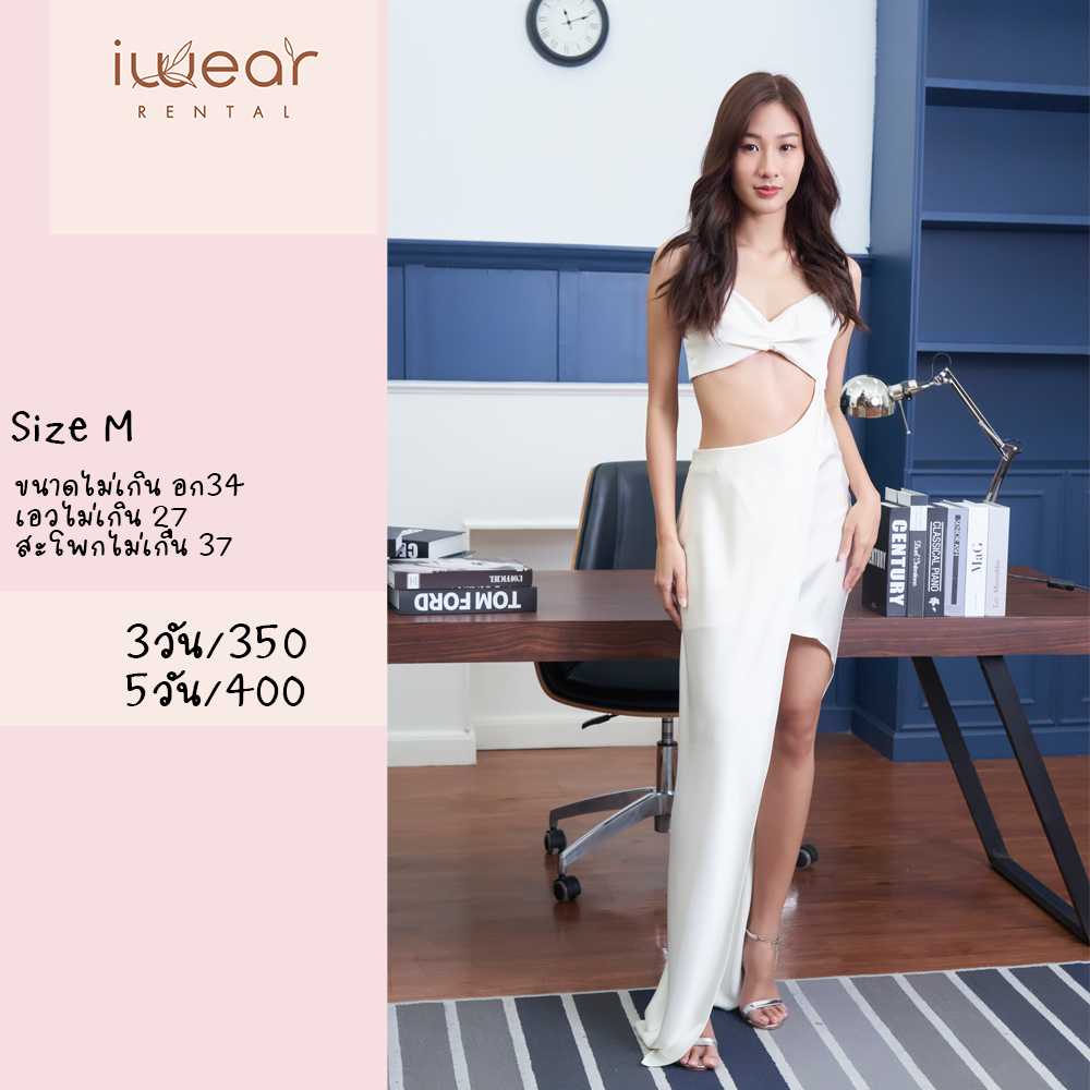 Ayla Maxi Dress Size M สีขาว Fabriqueco