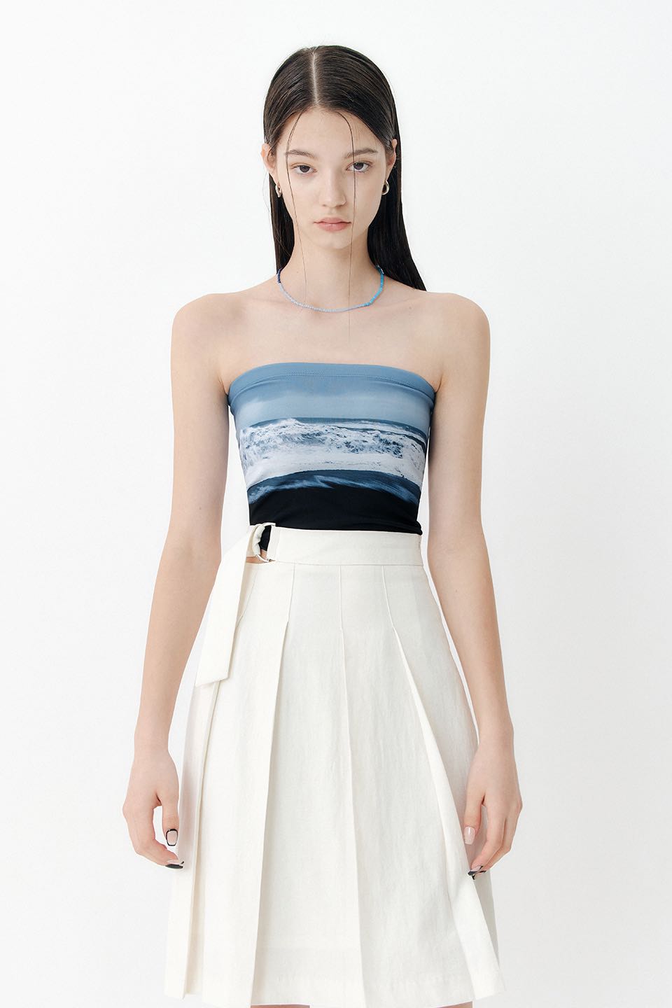 (พร้อมส่ง) YUSE Printed Tube Top