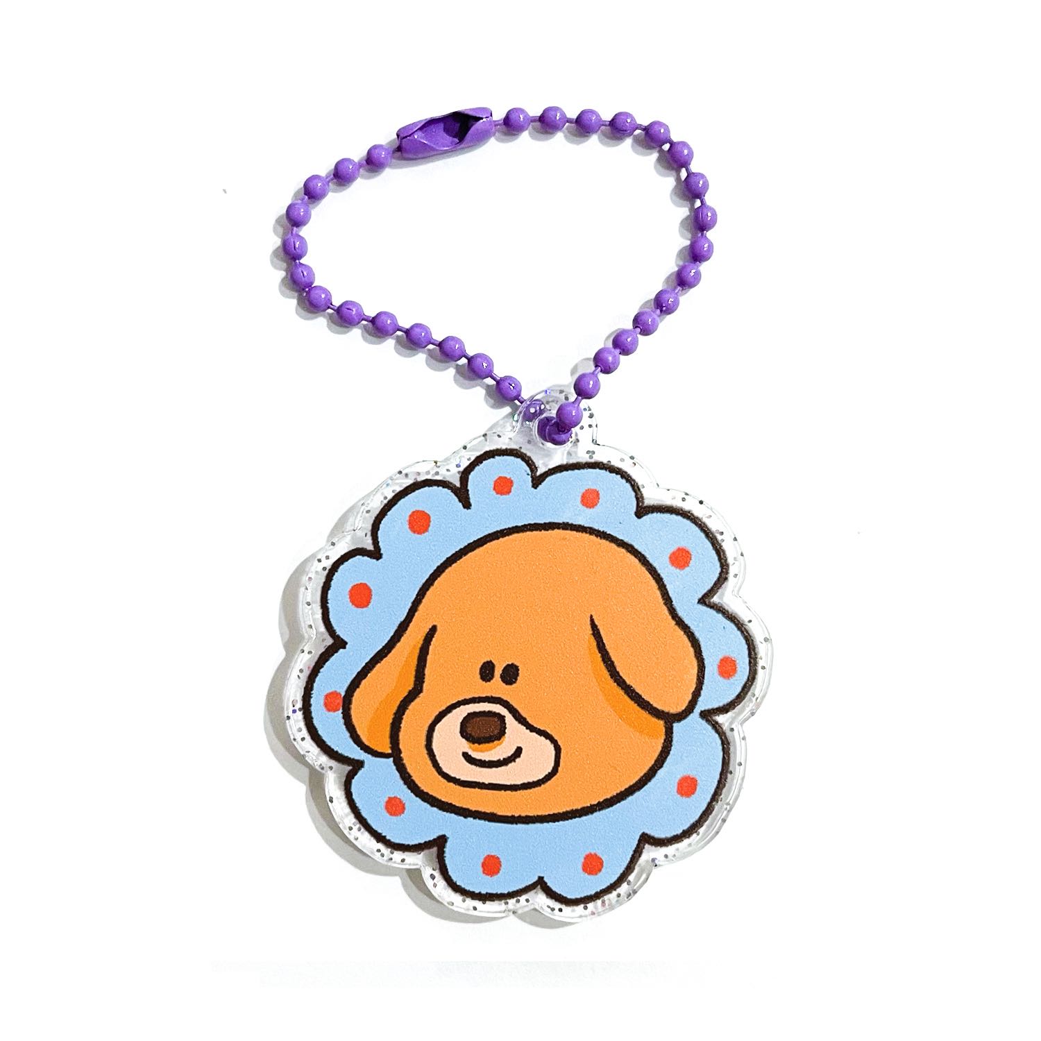 keyring1 - blue dog face
