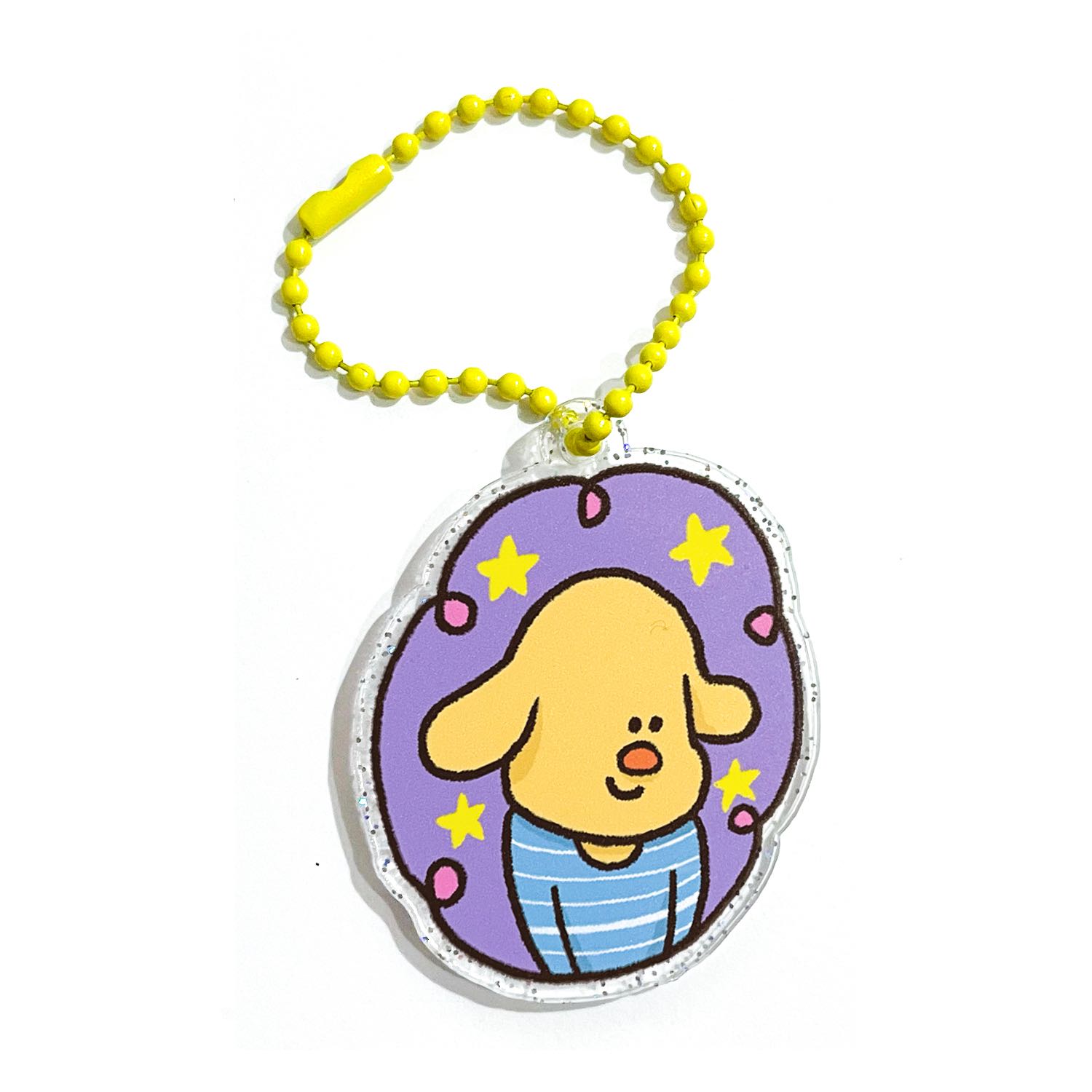 keyring1 - purple dog face