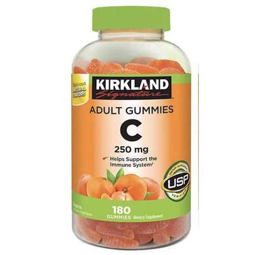 วิตามินซี  กัมมี่ Kirkland Adult Gummies C 250 MG , 180 เม็ด , นำเข้าอเมริกา