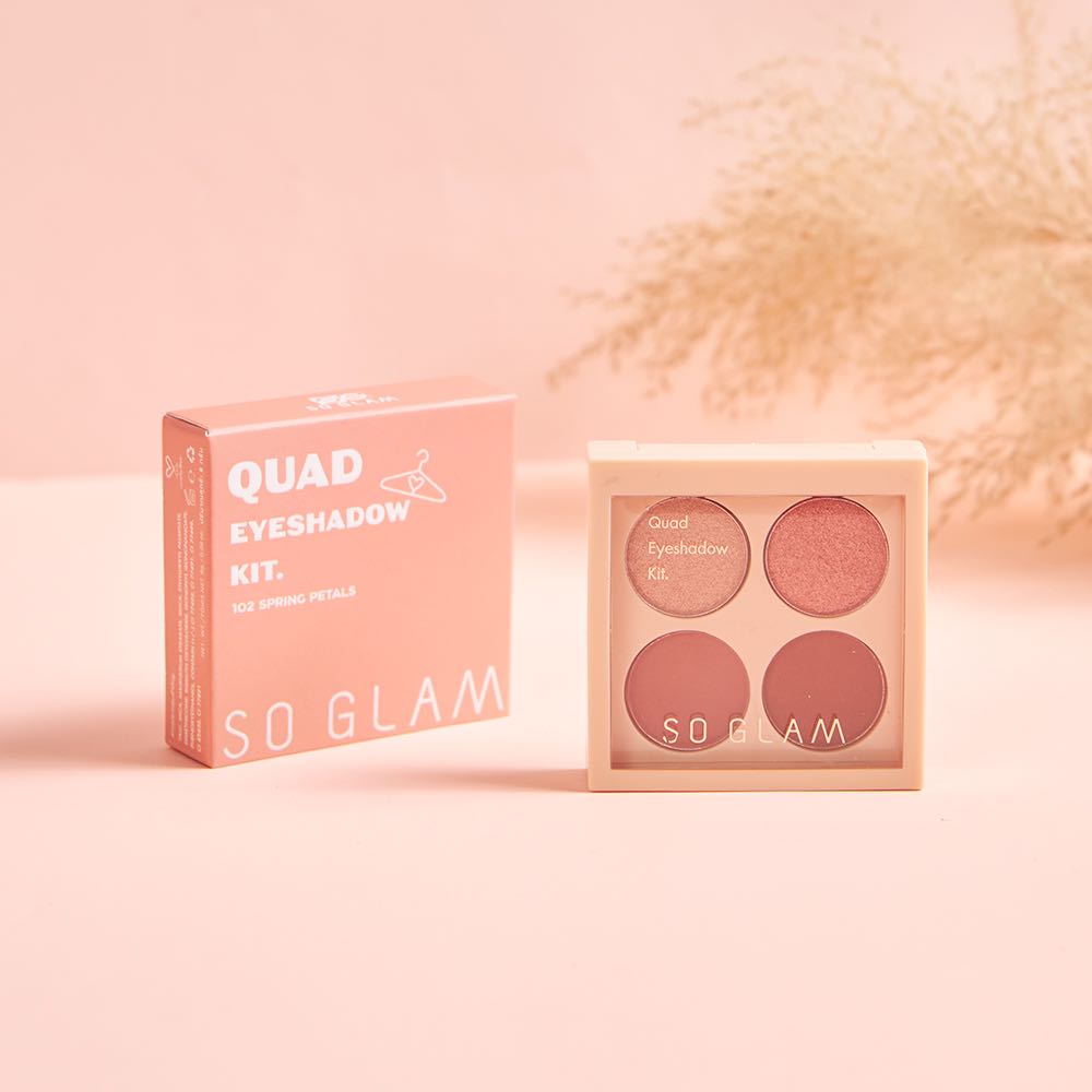 So Glam Quad Eyeshadow Kit 102 Spring Petals ควอท อายแชโดว์ คิท 102
